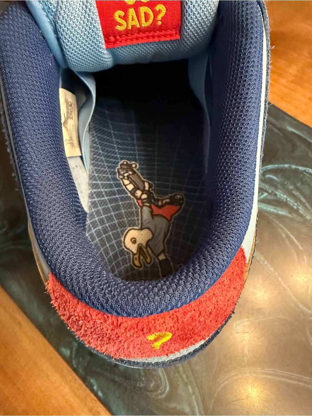 Nike SB Dunk Low Pro Blue and White with Yellow Accents - Picture 6 of 7